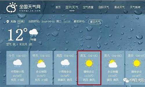 黄石今天天气预报_大冶天气预报一周7天